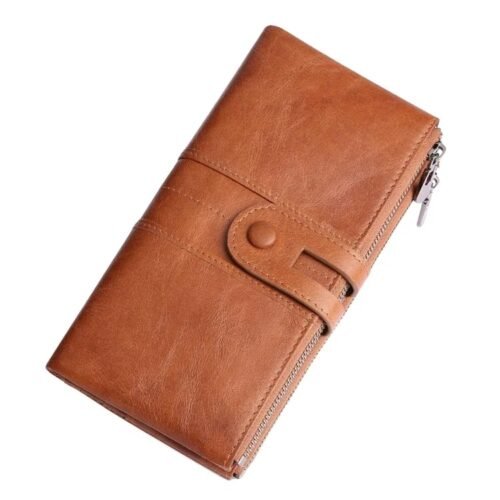 RexSwan Women's Wallet Large Capacity With Zip Around Credit Card Holder Leather Ladies Wallet with RFID Blocking Phone Wristlet